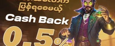 VIP အပတ်စဉ် ငွေပြန်အမ်းမှု ၅% promotion